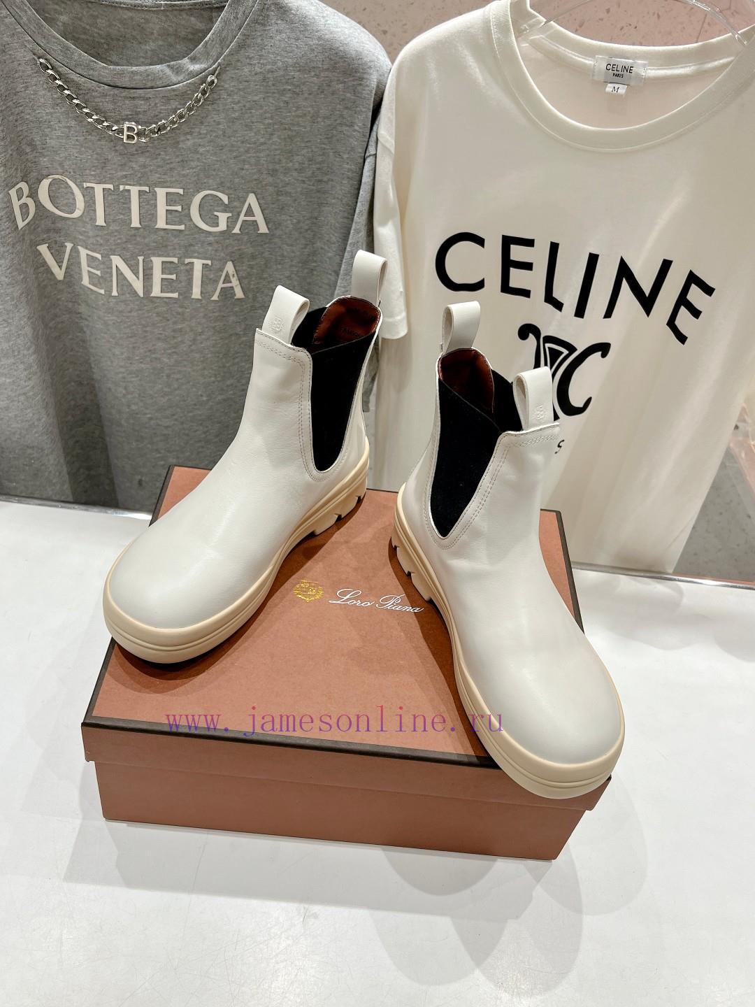 Loropiana LP Nuoyoupianya 24ss Autumn/Winter New Lakeside Leather Chelsea Short BootsThis shuwyqlcn4 - Image 3