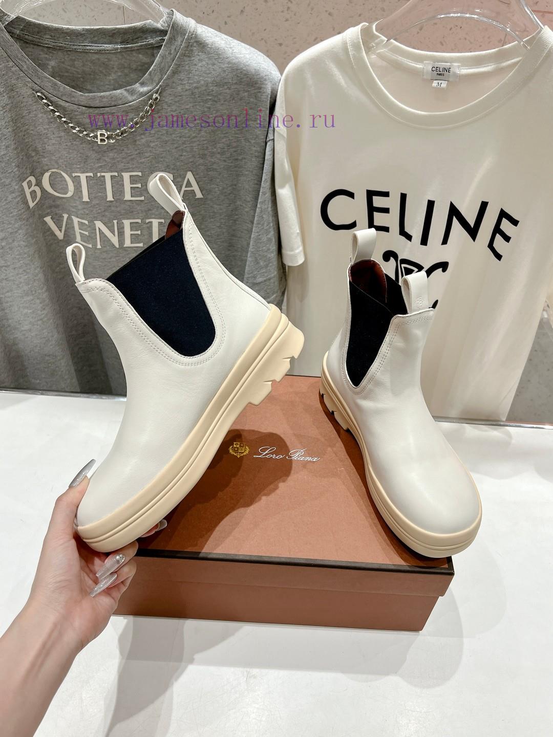 Loropiana LP Nuoyoupianya 24ss Autumn/Winter New Lakeside Leather Chelsea Short BootsThis shuwyqlcn4 - Image 5