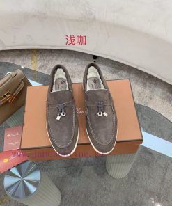 Loro Piana lambhair loafers, Italy's top cashmere retro elegant low-key luxury fashion, pracrpauc1t6