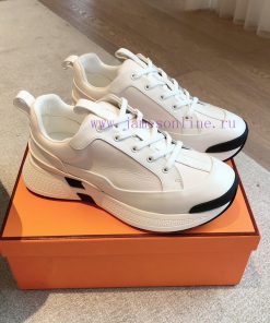 Men's 20Hermes Home 24ss Autumn and Winter New Product Classic Dad Shoes with British color hr4lyqhg