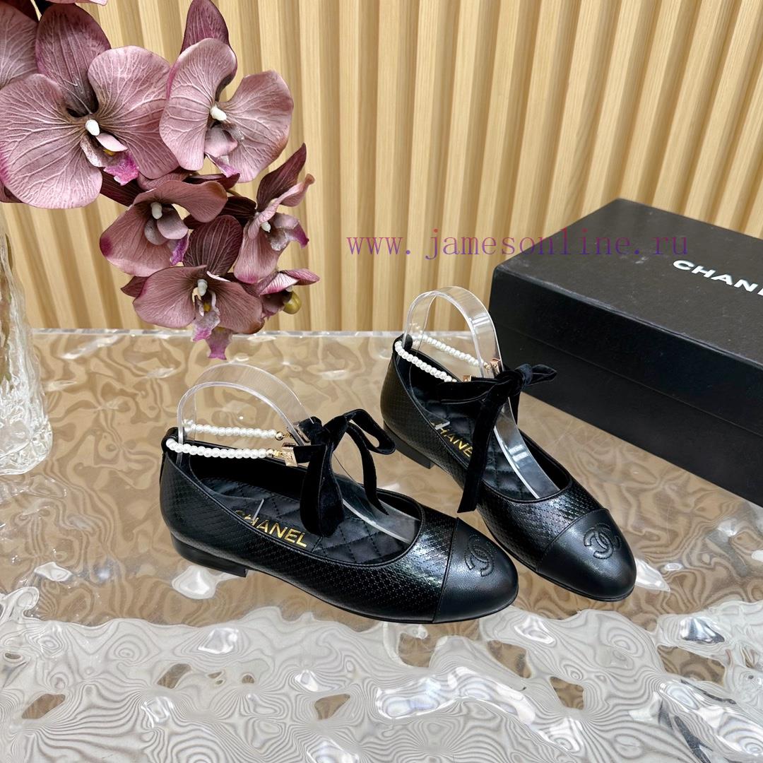 𝐂𝐇𝐀𝐍𝐄𝐋 | Chanel pearl chain paired with bow Mary Jane single shoes————————————High qualityThu6pku06j - Image 8