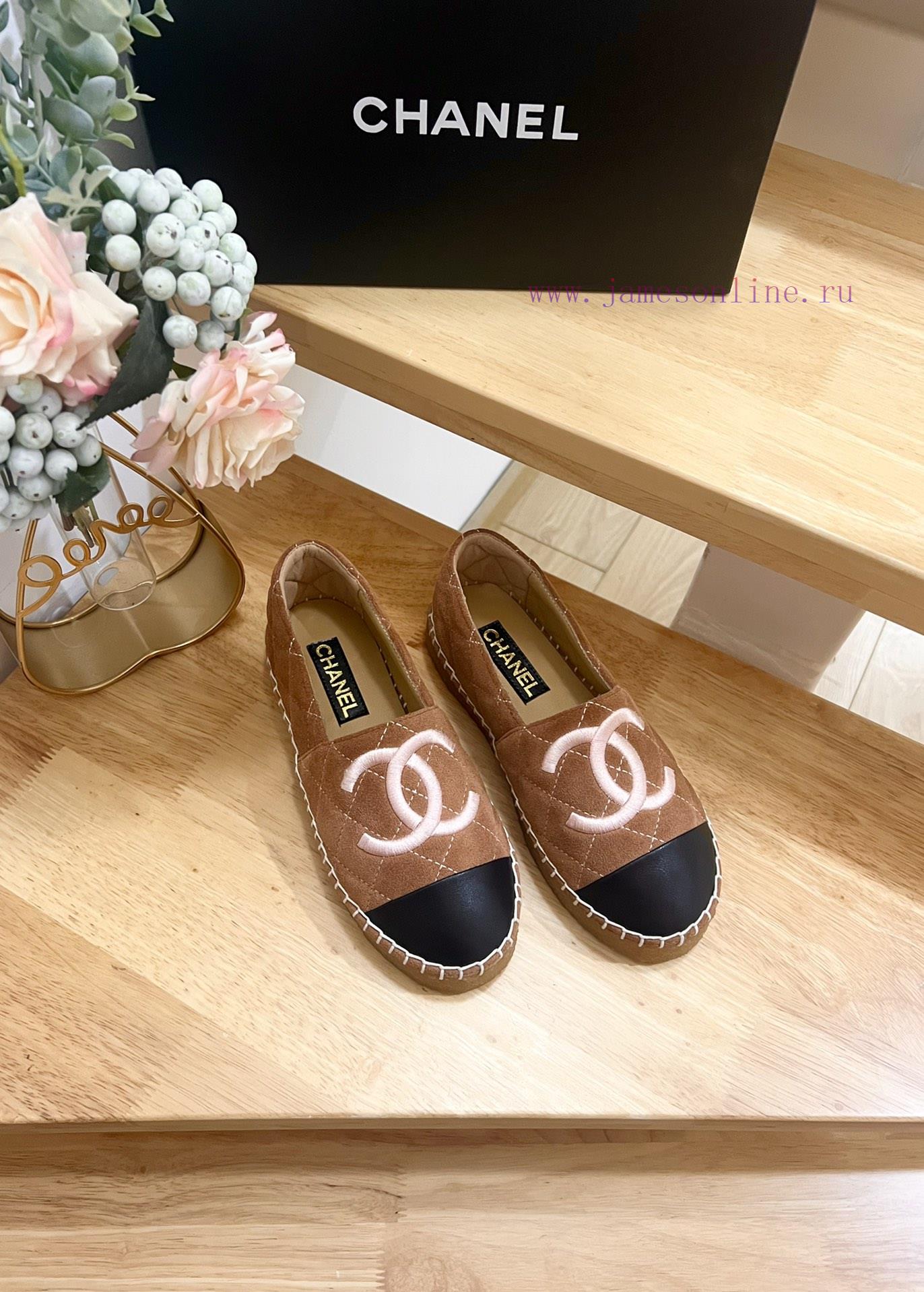 CHANEL Chanel 25ss New Early Spring Double C Color blocked suede calf leather fisherman shoe6enn5vco - Image 3