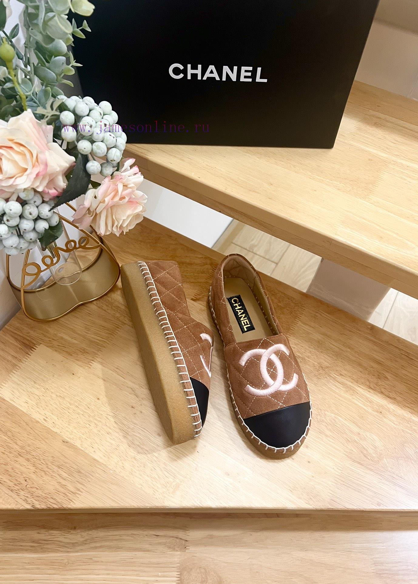 CHANEL Chanel 25ss New Early Spring Double C Color blocked suede calf leather fisherman shoe6enn5vco - Image 5