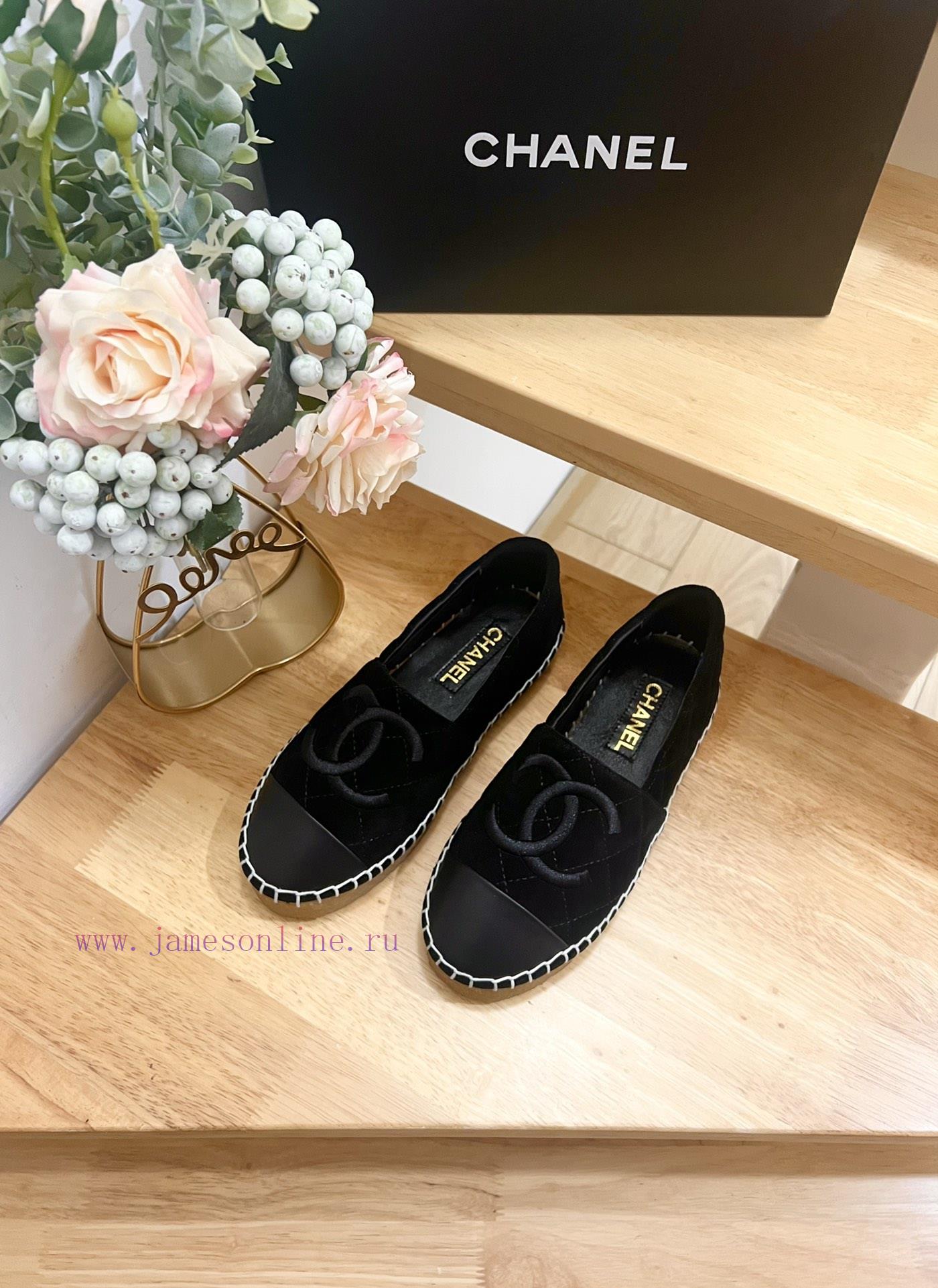 CHANEL Chanel 25ss New Early Spring Double C Color blocked suede calf leather fisherman shoet23tplls - Image 4