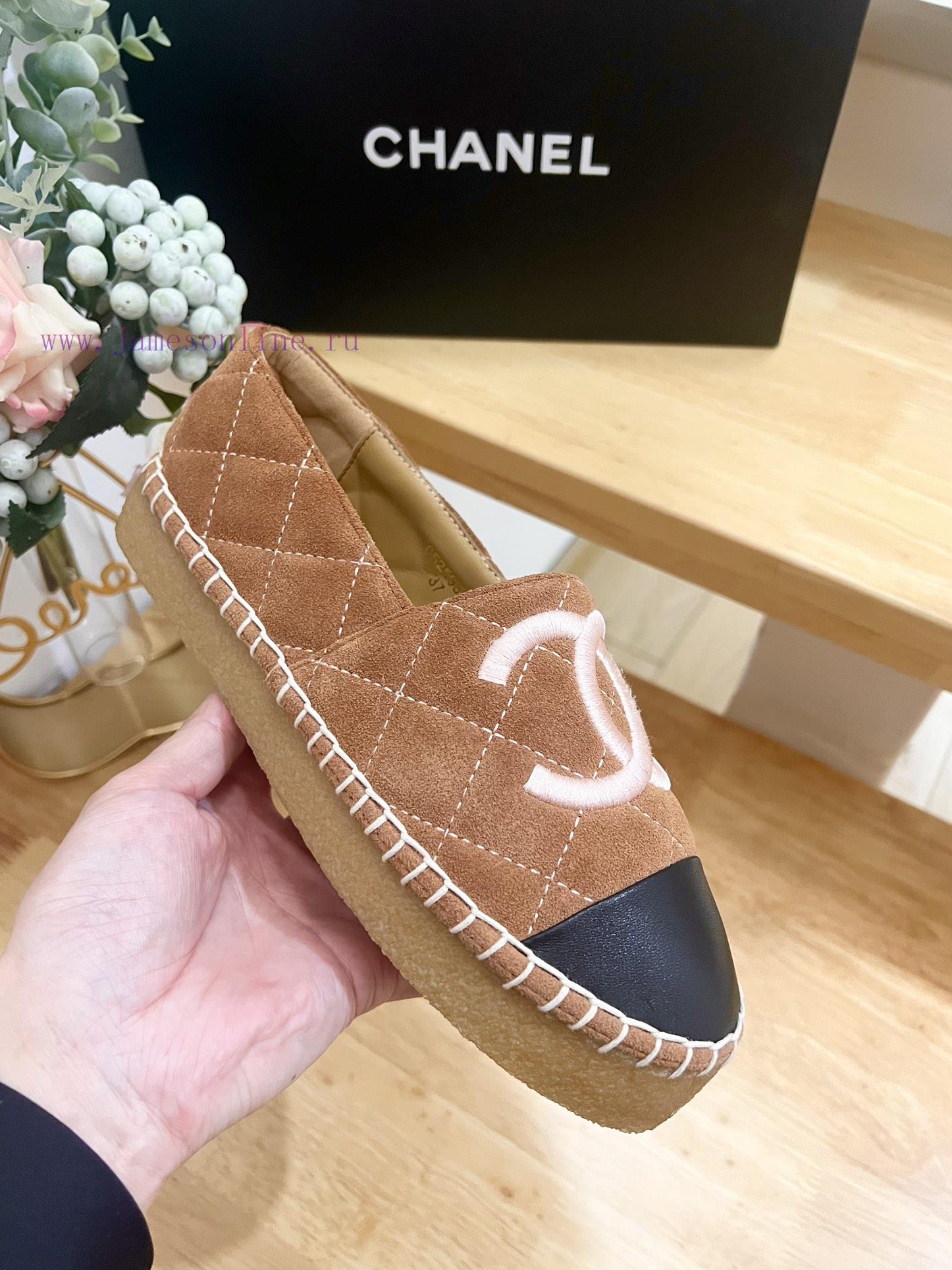 CHANEL Chanel 25ss New Early Spring Double C Color blocked suede calf leather fisherman shoe6enn5vco - Image 7