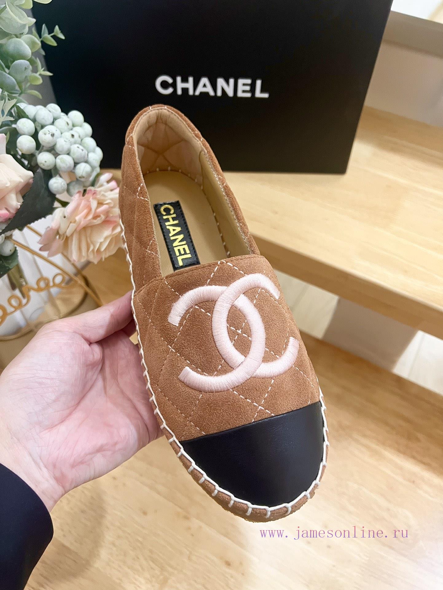 CHANEL Chanel 25ss New Early Spring Double C Color blocked suede calf leather fisherman shoe6enn5vco - Image 8