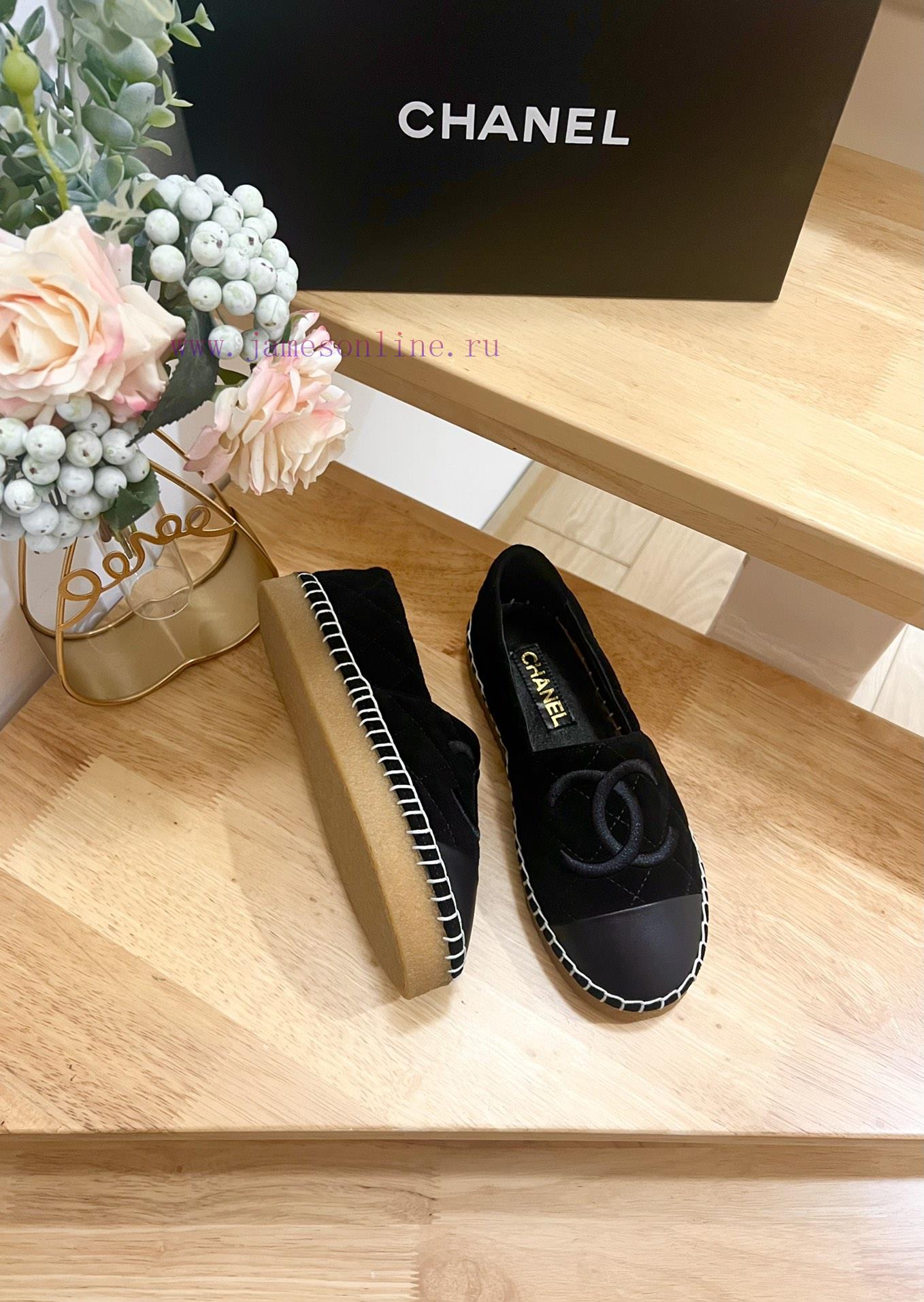 CHANEL Chanel 25ss New Early Spring Double C Color blocked suede calf leather fisherman shoet23tplls - Image 6