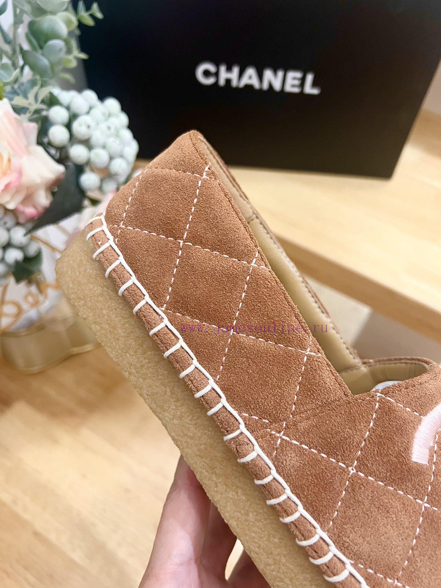 CHANEL Chanel 25ss New Early Spring Double C Color blocked suede calf leather fisherman shoe6enn5vco - Image 9