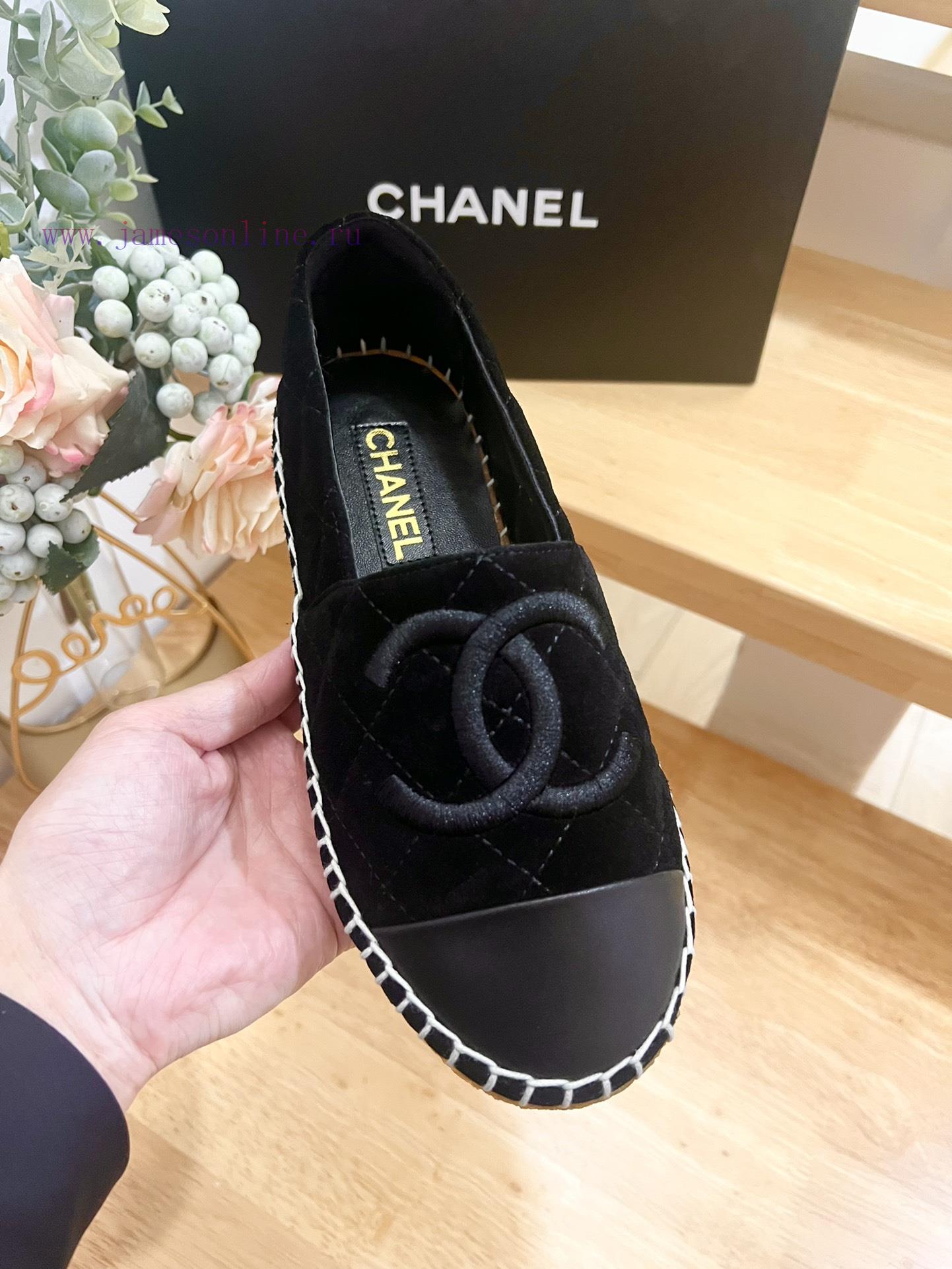 CHANEL Chanel 25ss New Early Spring Double C Color blocked suede calf leather fisherman shoet23tplls - Image 8