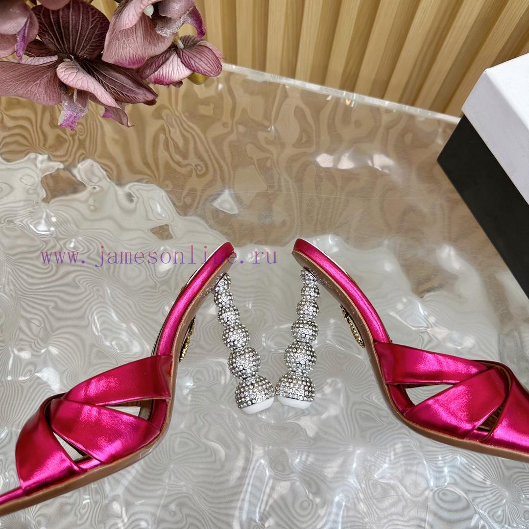 Aquazzura2024 New Top Pineapple Women's Hollow High Heel Sandals Original 1:1 Open Mold Heel3kuigfrg - Image 9