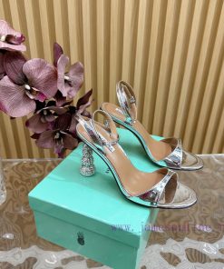 Aquazzura2024 New Top Pineapple Women's Hollow High Heel Sandals Original 1:1 Open Mold Heelsjik93b2