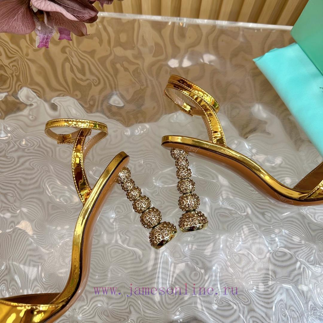 Aquazzura2024 New Top Pineapple Women's Hollow High Heel Sandals Original 1:1 Open Mold Heelzny1da5k - Image 9