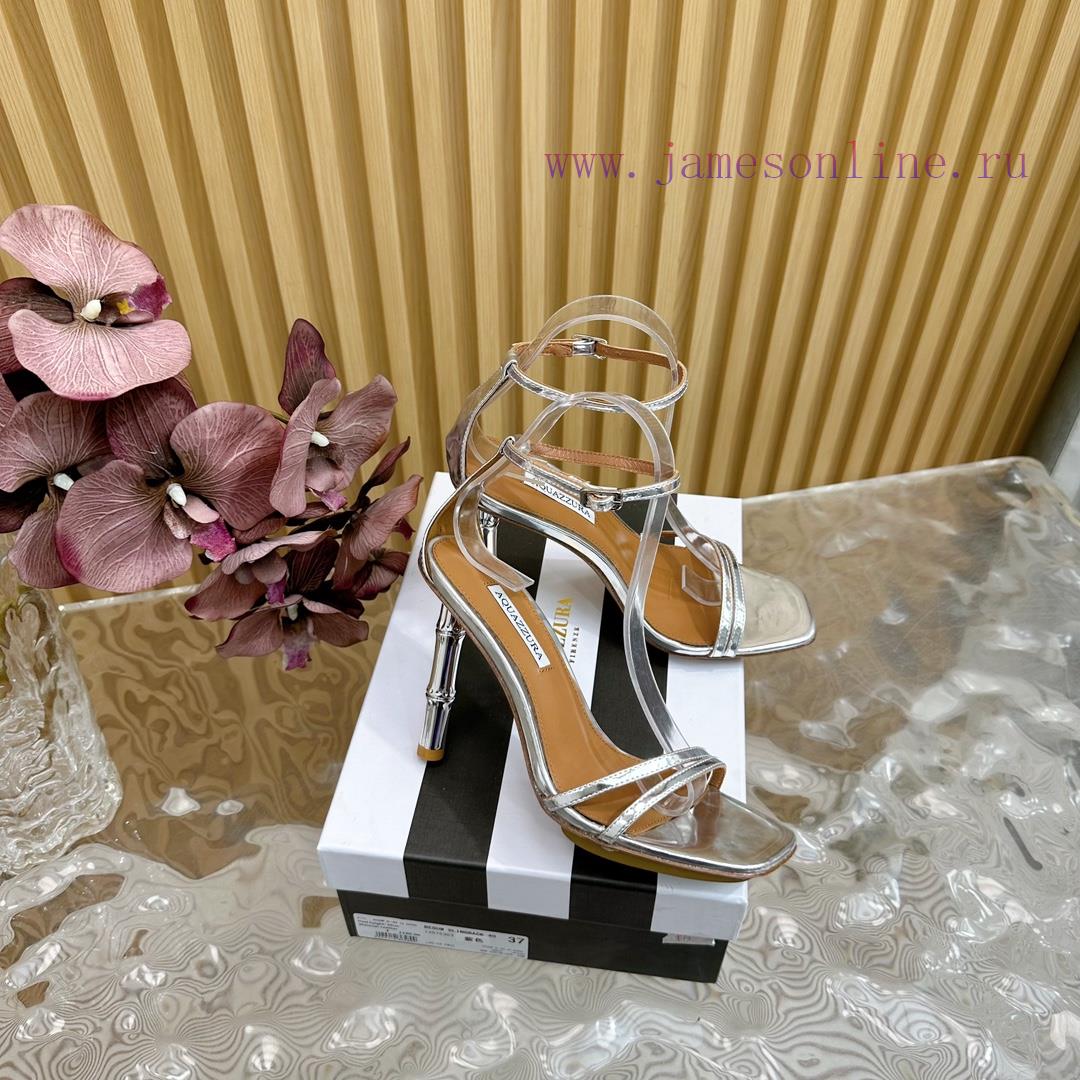 Aquazzura 2024 New Top Pineapple Women's Hollow High Heel Sandals Original 1:1 Open Mold Heew1e3xguc - Image 3