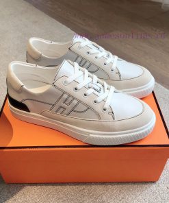 Men's 20 official website limited edition couple's H home 24ss autumn and winter white shoesgqj70r78