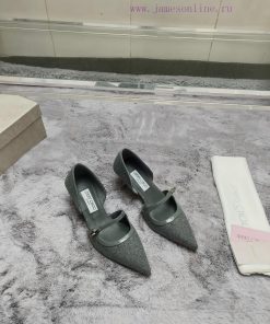 JIMMY CHOO Versatile Charm High Heels, made of brushed leather material to achieve the classifokl5fo