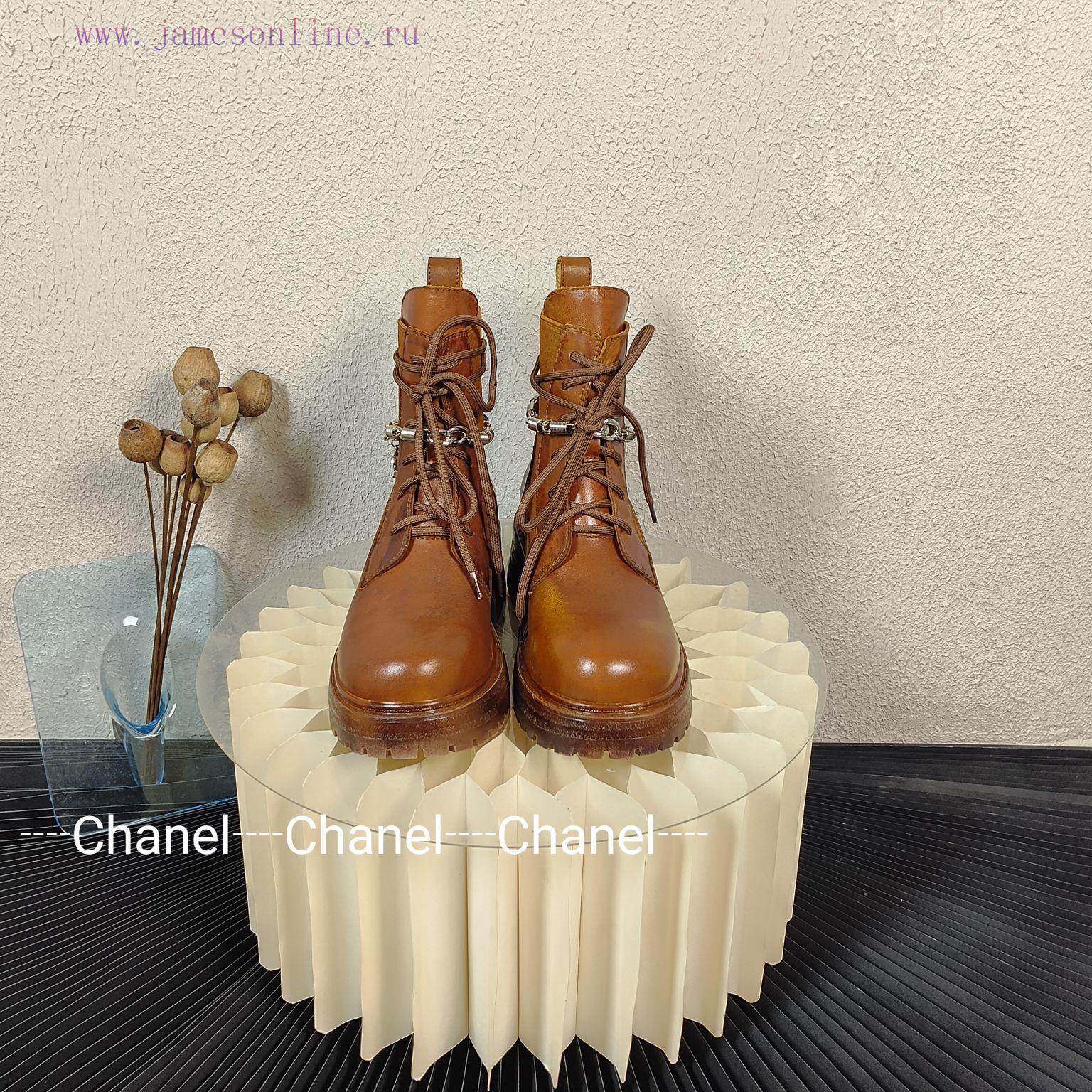 Purchasing gradeChanel 24ss Chanel new Chanel letter buckle Martin boots autumn and winter msw8cv3tg - Image 3