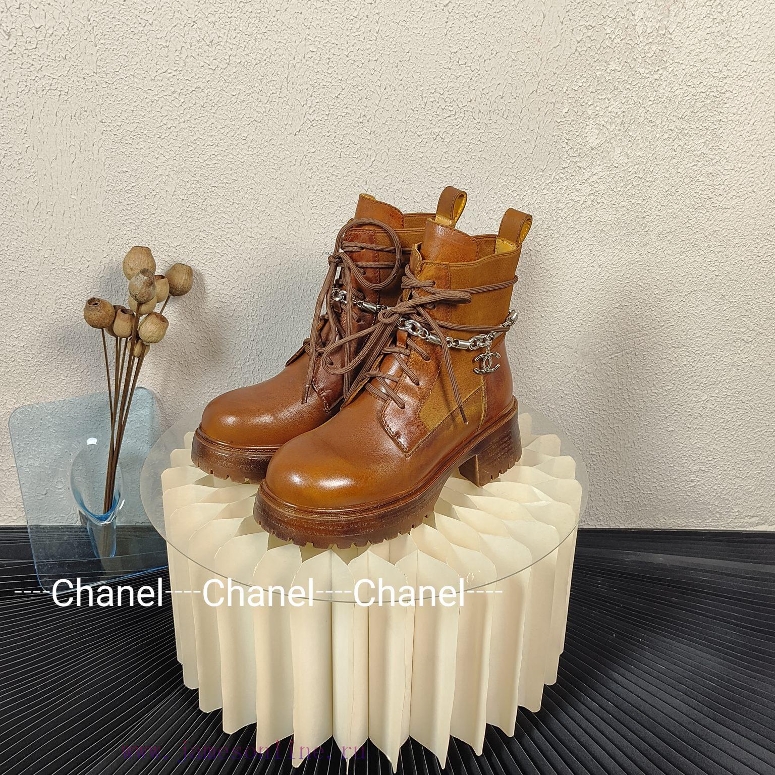Purchasing gradeChanel 24ss Chanel new Chanel letter buckle Martin boots autumn and winter msw8cv3tg - Image 4