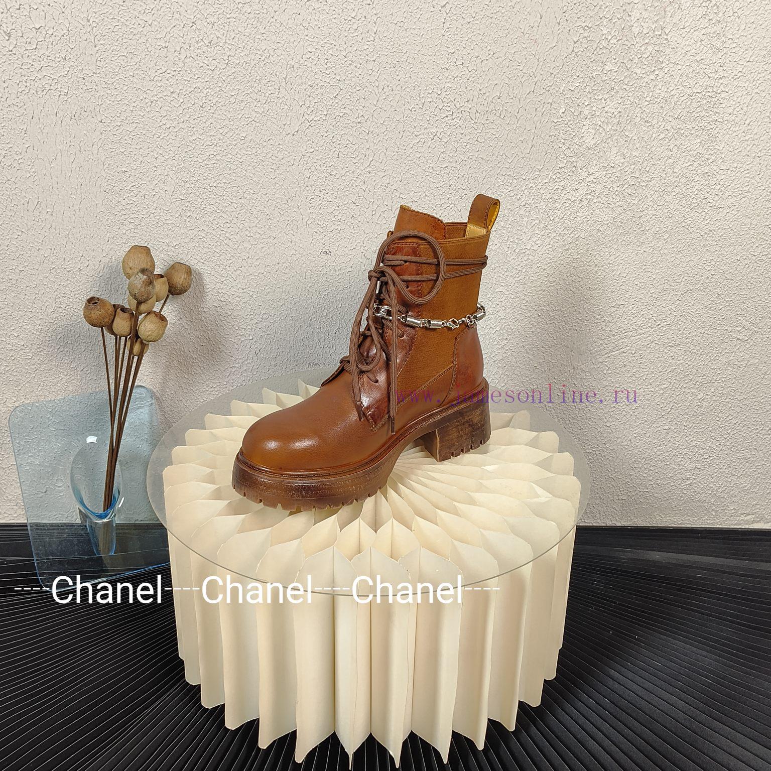 Purchasing gradeChanel 24ss Chanel new Chanel letter buckle Martin boots autumn and winter msw8cv3tg - Image 5