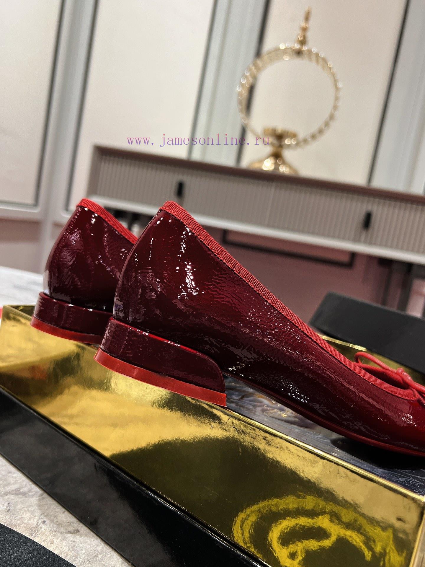 Ballet shoes ︎ ️Sweetie Jane ballet shoes are made of custom-made red wrinkled cowhide with selr9cod - Image 8