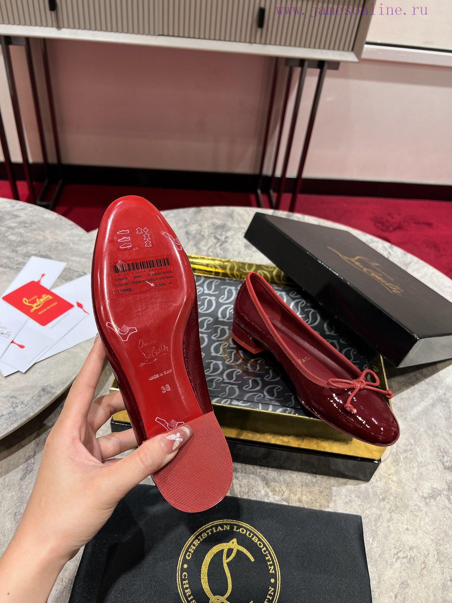 Ballet shoes ︎ ️Sweetie Jane ballet shoes are made of custom-made red wrinkled cowhide with selr9cod - Image 9