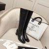 Chanel Chanel timeless classic patchwork thick heel elastic boots interpret elegant Chanel sha6qdonn