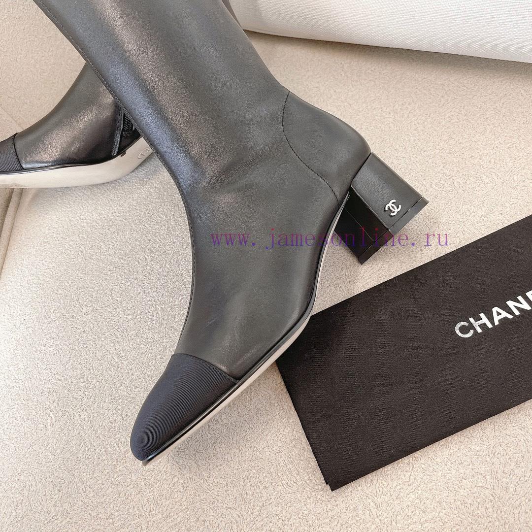 Chanel Chanel timeless classic patchwork thick heel elastic boots interpret elegant Chanel sd10pcy5l - Image 8