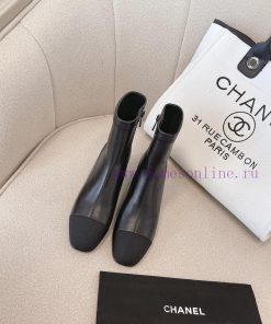 Chanel Chanel timeless classic patchwork thick heel elastic boots interpret elegant Chanel swh9u9f68