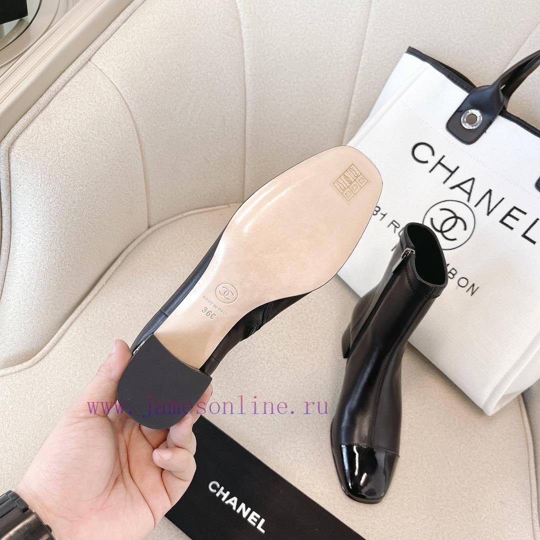 Chanel Chanel timeless classic patchwork thick heel elastic boots interpret elegant Chanel s8mw5uivc - Image 10