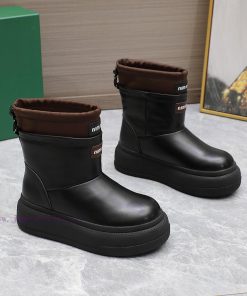 The modelFashionable and trendy thick soled snow boots24SS autumn and winter thick soled furr1e2u12v