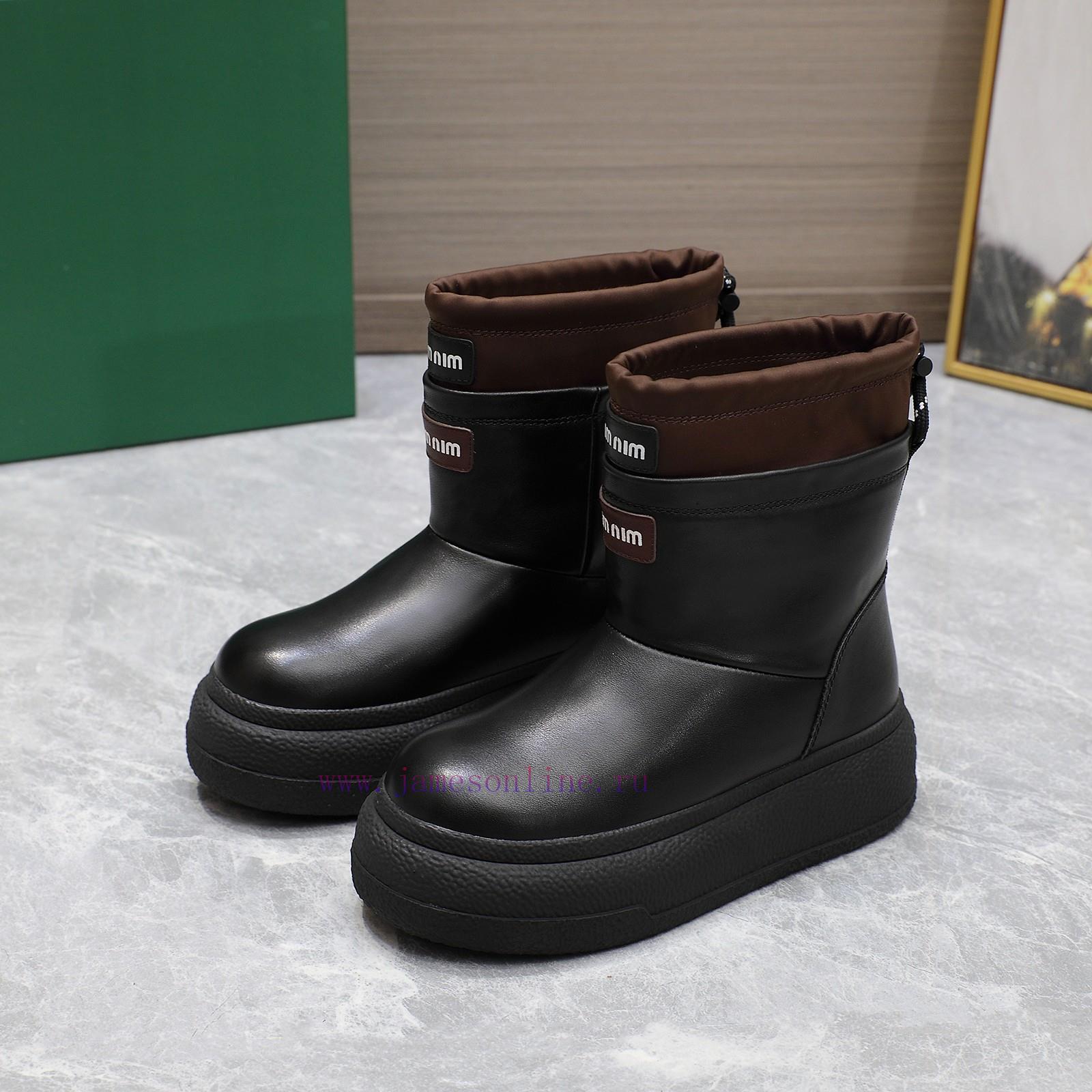 The modelFashionable and trendy thick soled snow boots24SS autumn and winter thick soled furr1e2u12v - Image 4
