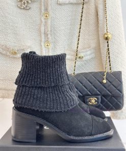 Chanel | Chanel 24K Autumn/Winter New Product Double CThick heeled socks bootsThis season's ncxmbmjz