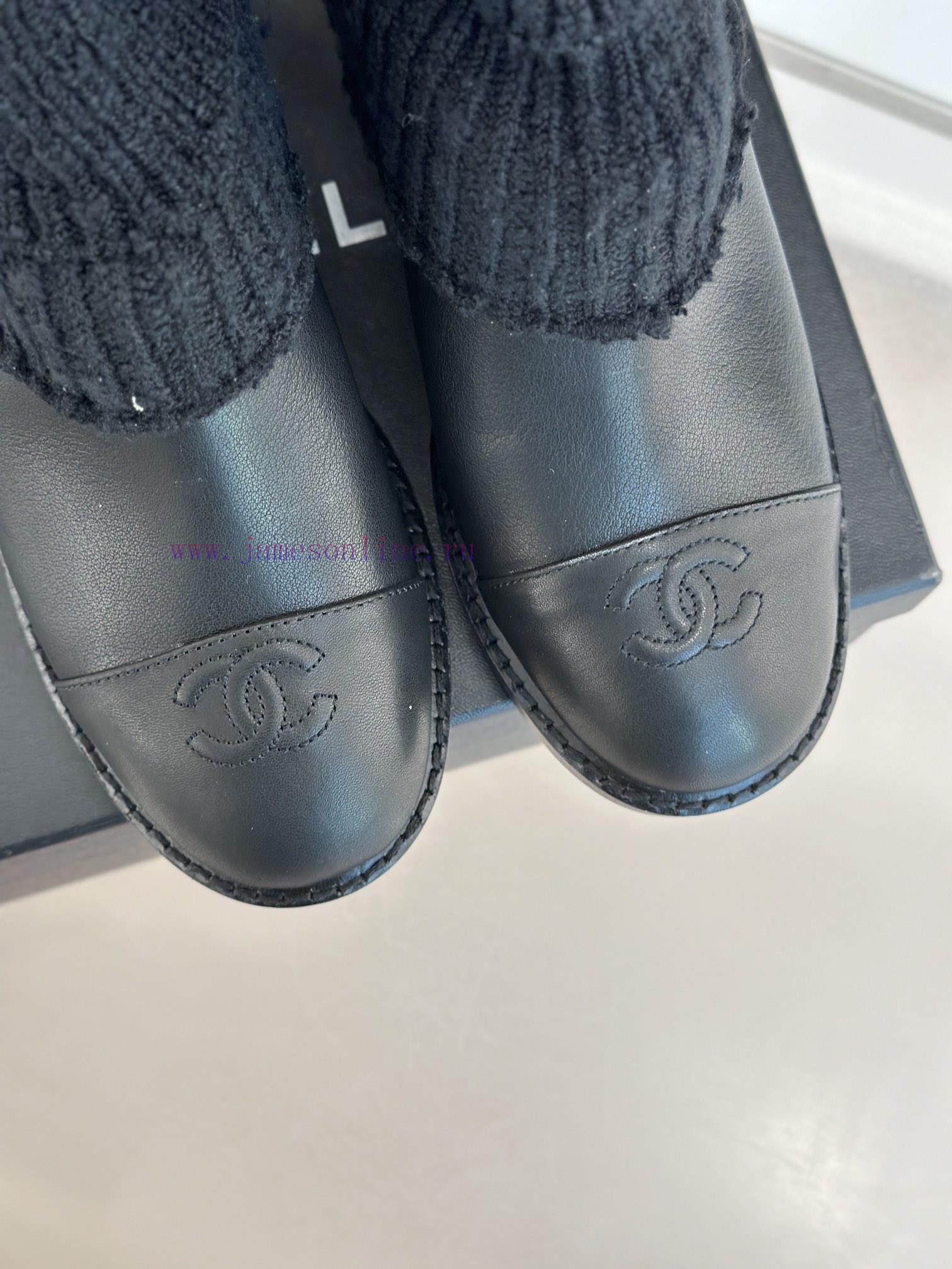 Chanel | Chanel 24K Autumn/Winter New Product Double CThick heeled socks bootsThis season's bruaxgnw - Image 8