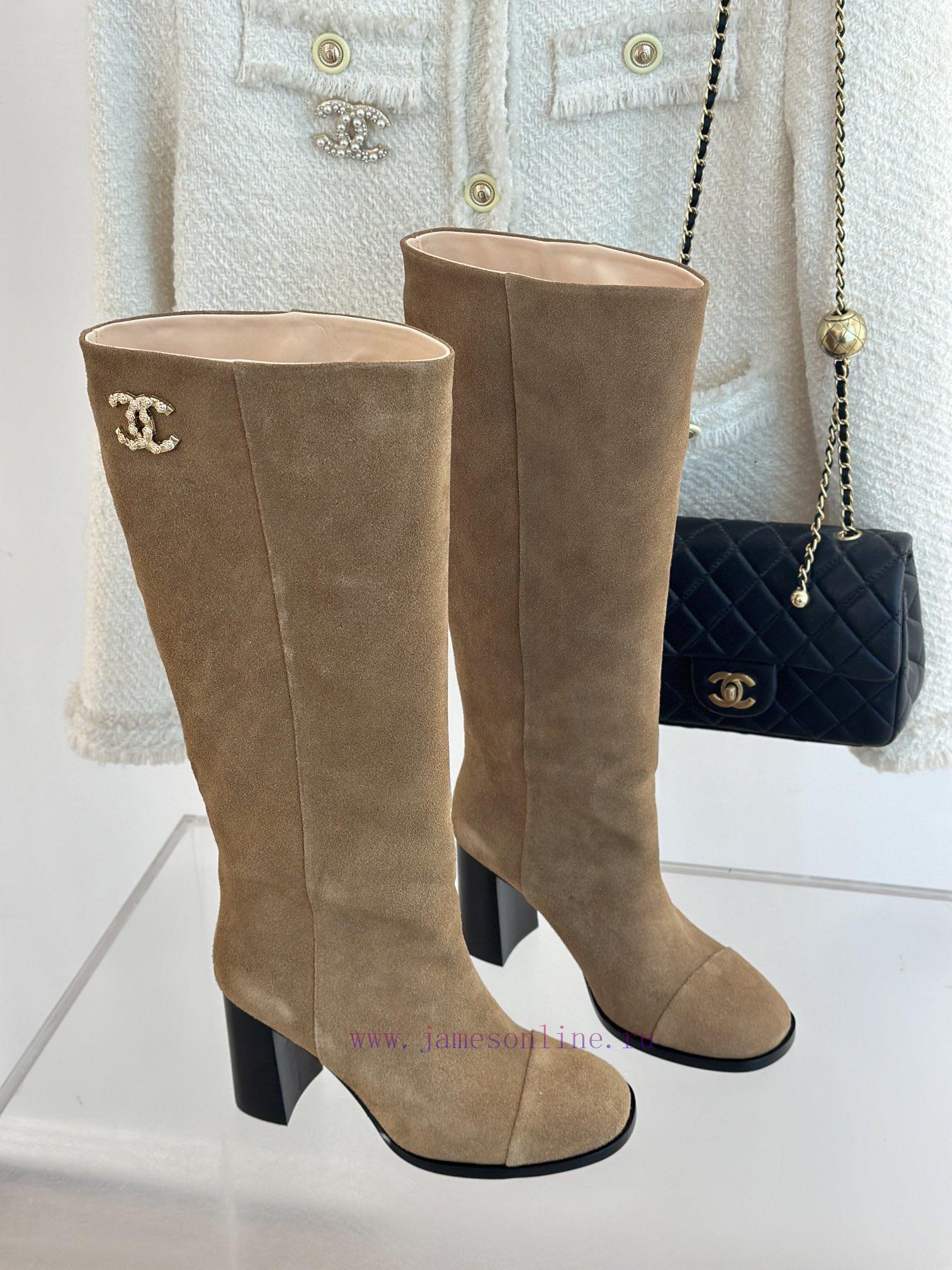 Chanel | Chanel 24c Autumn/Winter New ProductsDouble C thick heel boots seriesThe shoe upper55gudtmr - Image 4