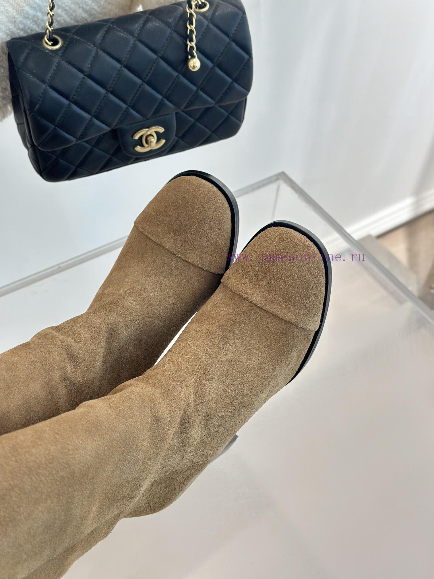 Chanel | Chanel 24c Autumn/Winter New ProductsDouble C thick heel boots seriesThe shoe upper55gudtmr - Image 8
