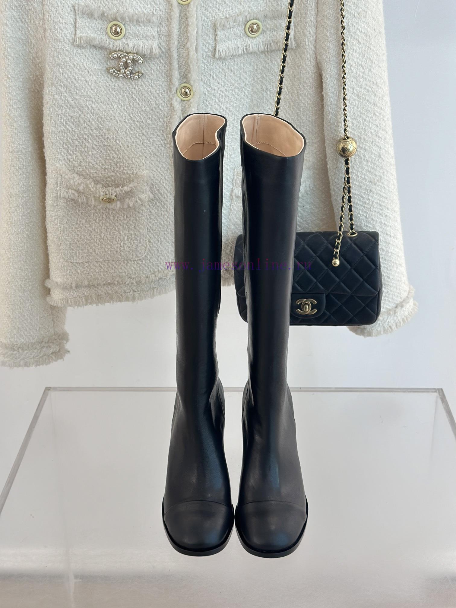 Chanel | Chanel 24c Autumn/Winter New ProductsDouble C thick heel boots seriesThe shoe upper8520x86p - Image 5