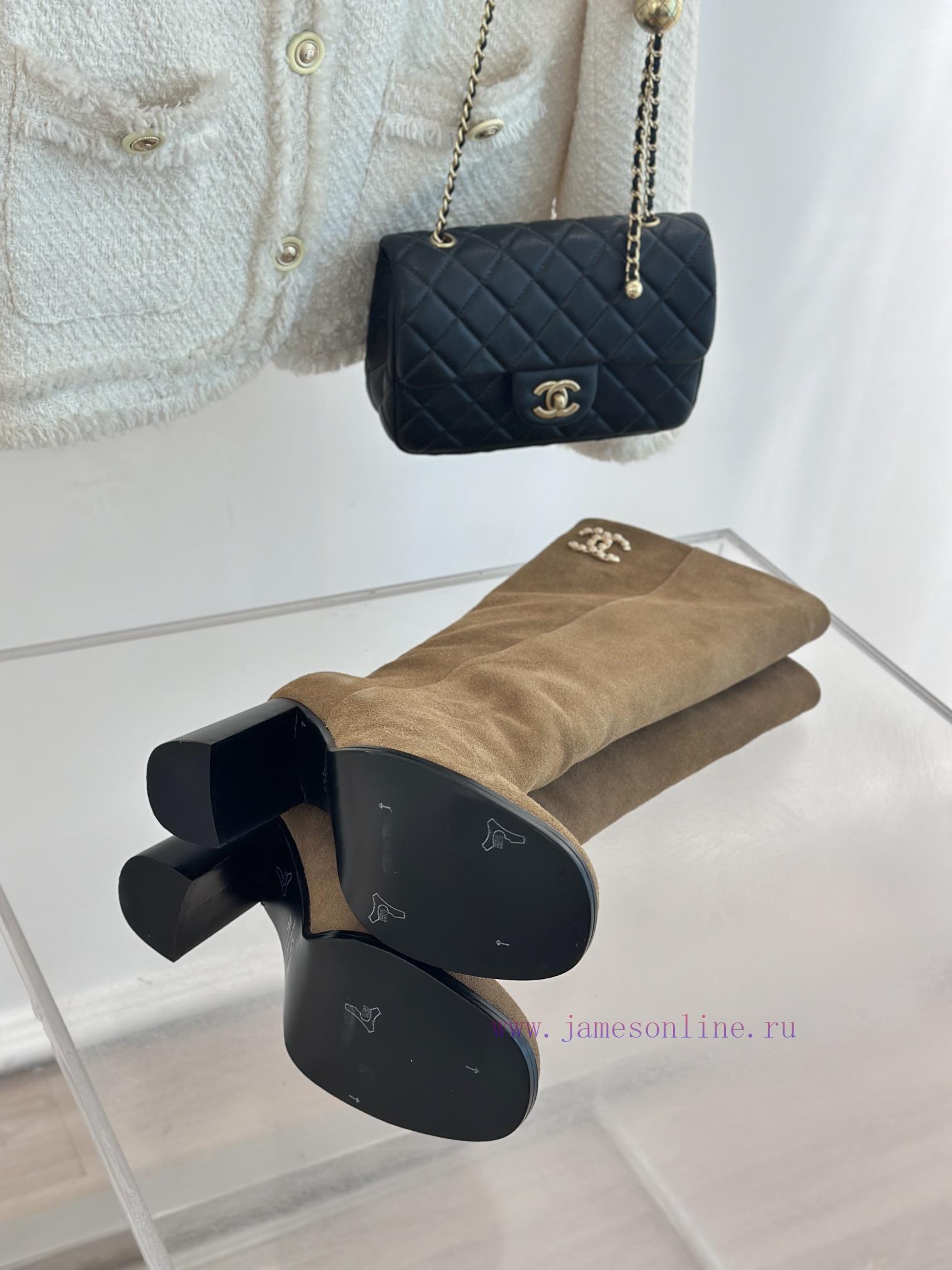 Chanel | Chanel 24c Autumn/Winter New ProductsDouble C thick heel boots seriesThe shoe upper55gudtmr - Image 10