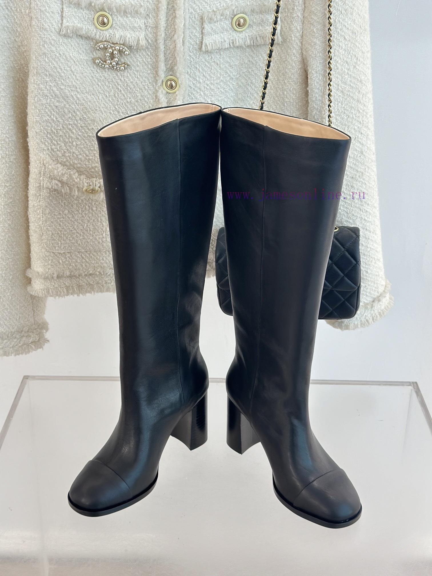 Chanel | Chanel 24c Autumn/Winter New ProductsDouble C thick heel boots seriesThe shoe upper8520x86p - Image 6