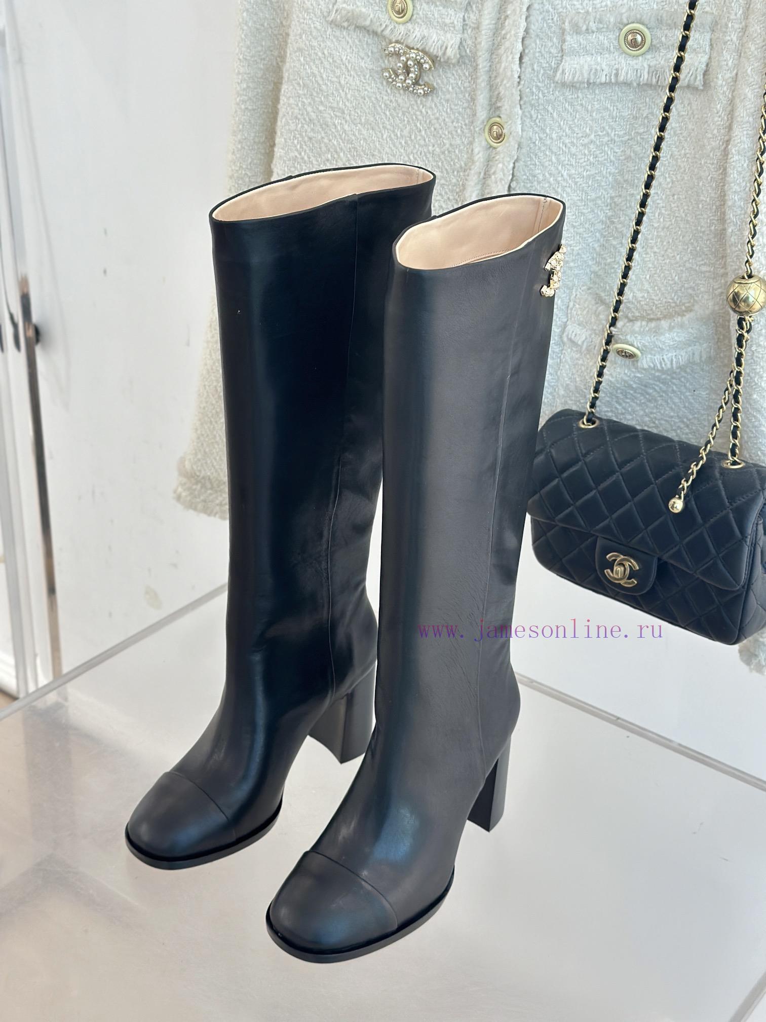 Chanel | Chanel 24c Autumn/Winter New ProductsDouble C thick heel boots seriesThe shoe upper8520x86p - Image 7