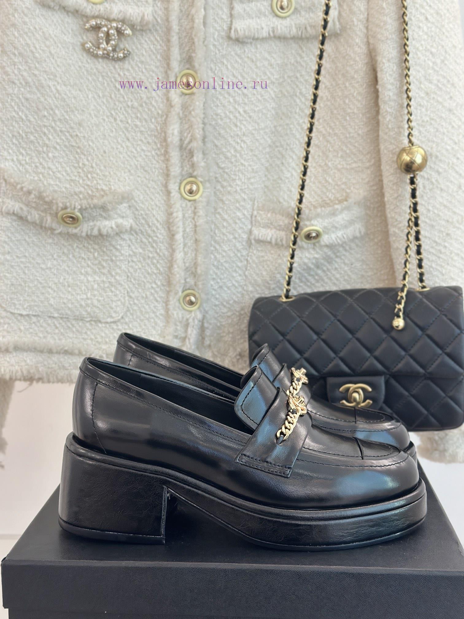 Chanel | Chanel 24K Early Spring New ProductDouble C-chain thick soled loafersThis season's o3vk79zk - Image 2
