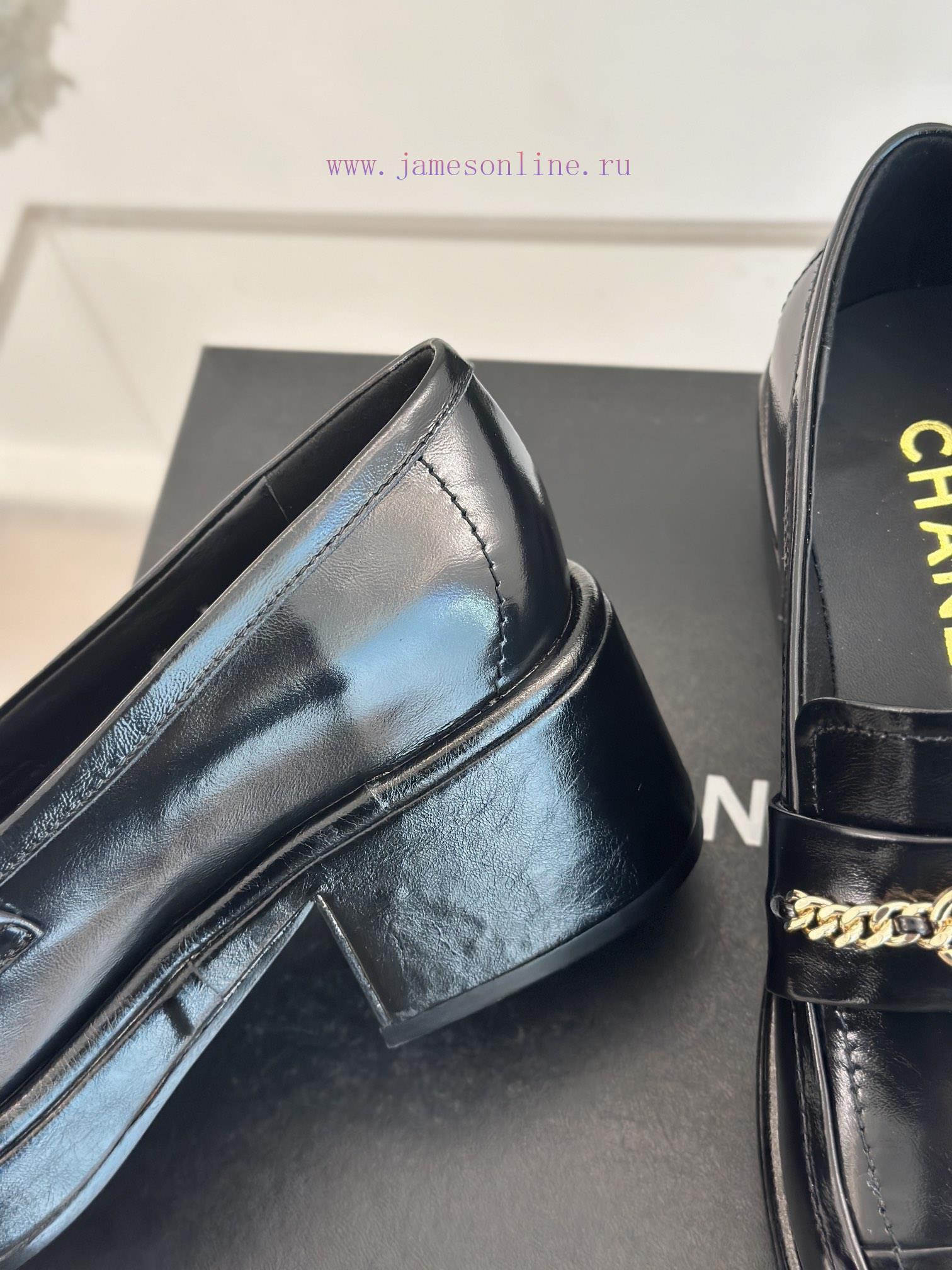 Chanel | Chanel 24K Early Spring New ProductDouble C-chain thick soled loafersThis season's o3vk79zk - Image 7