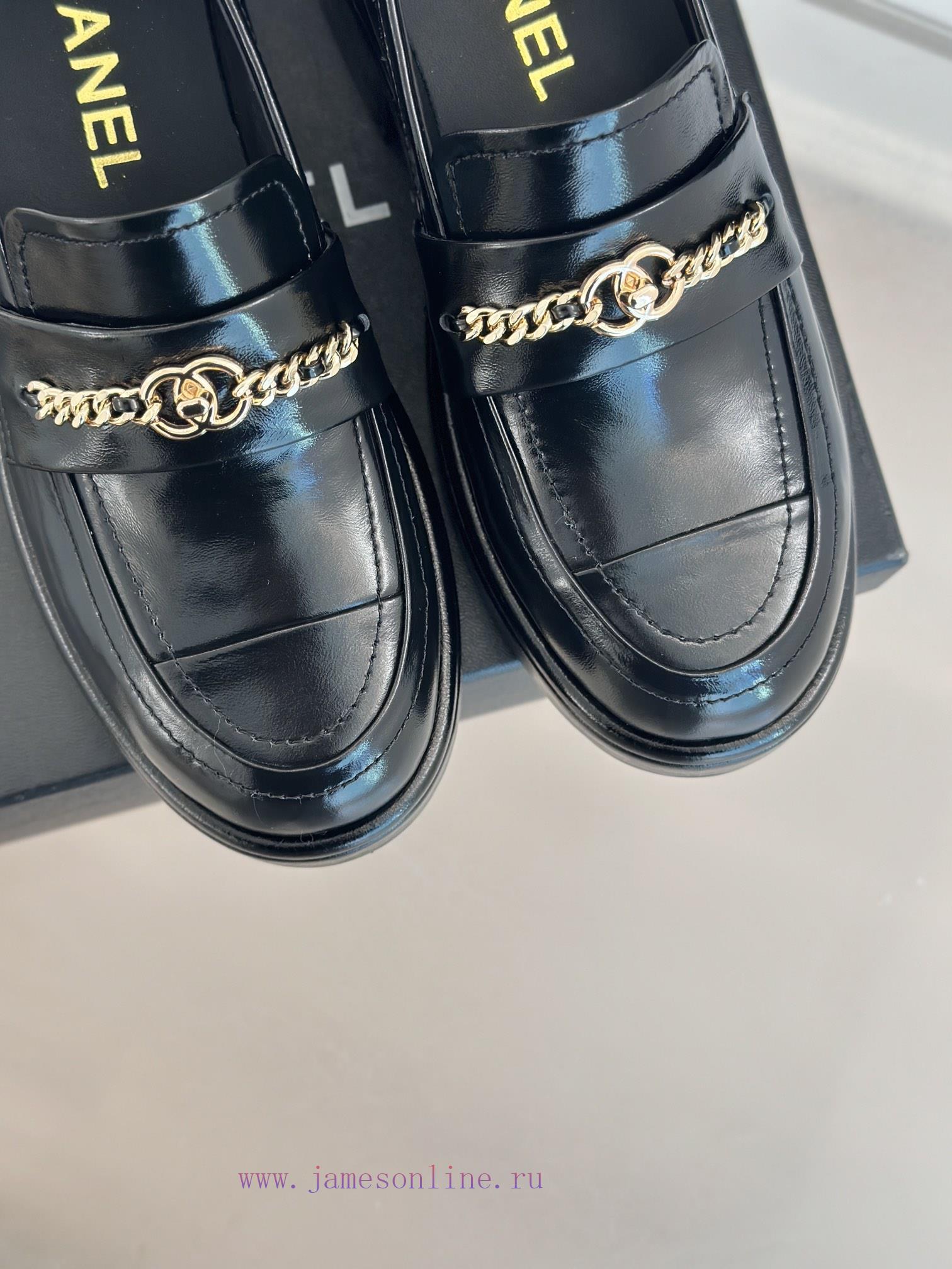 Chanel | Chanel 24K Early Spring New ProductDouble C-chain thick soled loafersThis season's o3vk79zk - Image 8