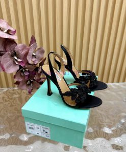 Aquazzura 2024 New Top Pineapple Women's Flower High Heel Sandals Original 1:1 Open Model Hee3n45mew