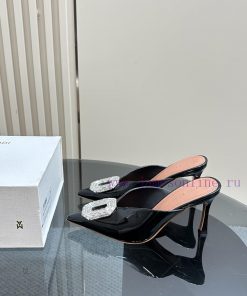 Top tierAmina Muaddi sparkling diamond buckle stunning high-heeled sandalsAuthentic 11 Remas2bqcpxu4