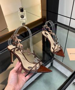 Giannito Rossi 2025 new slippers are top-notch, purchasing quality Swarovski rhinestone poin508r39ke