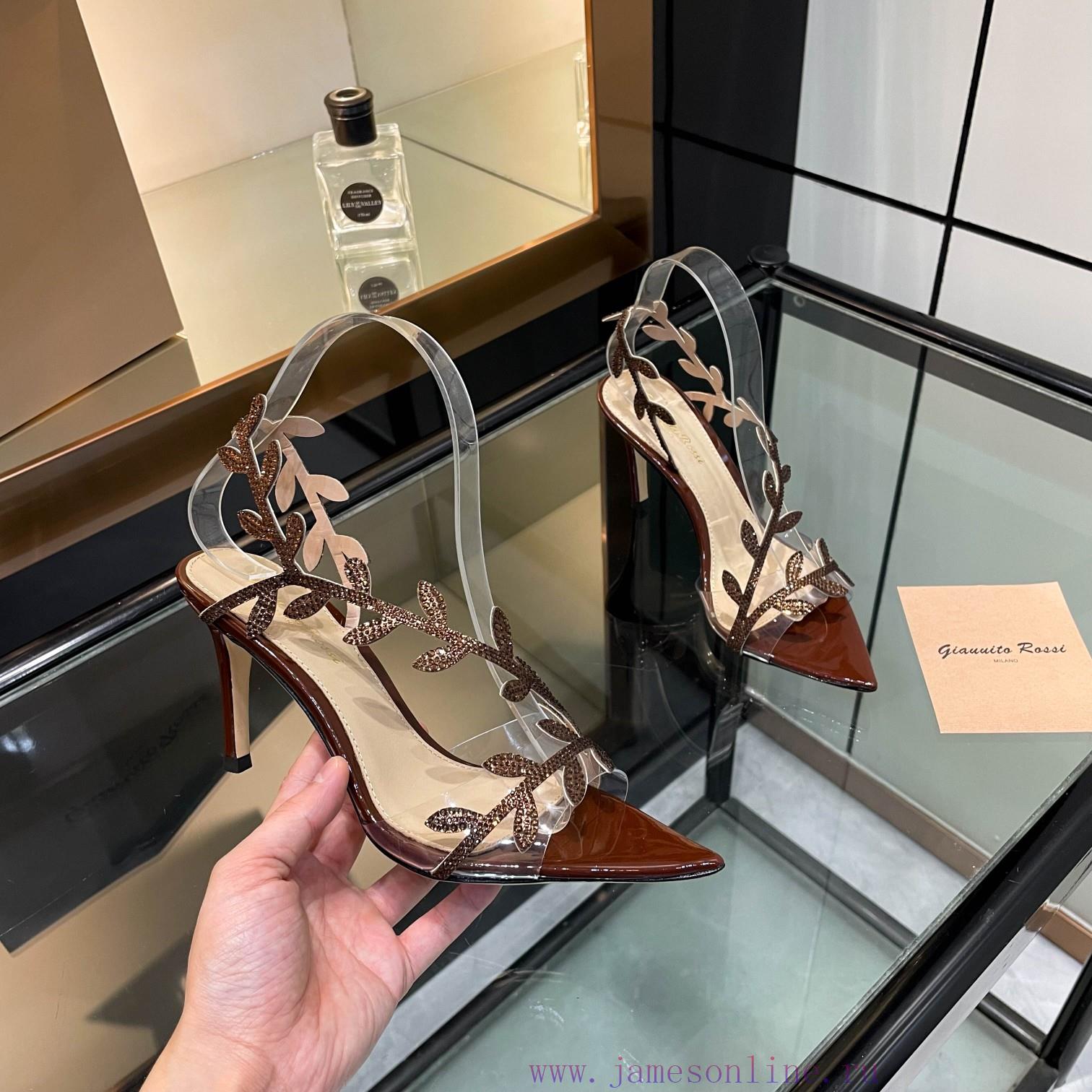 Giannito Rossi 2025 new sandalstop-levelPurchasing QualityThis pair of pointed high-heeled phtwlt1db