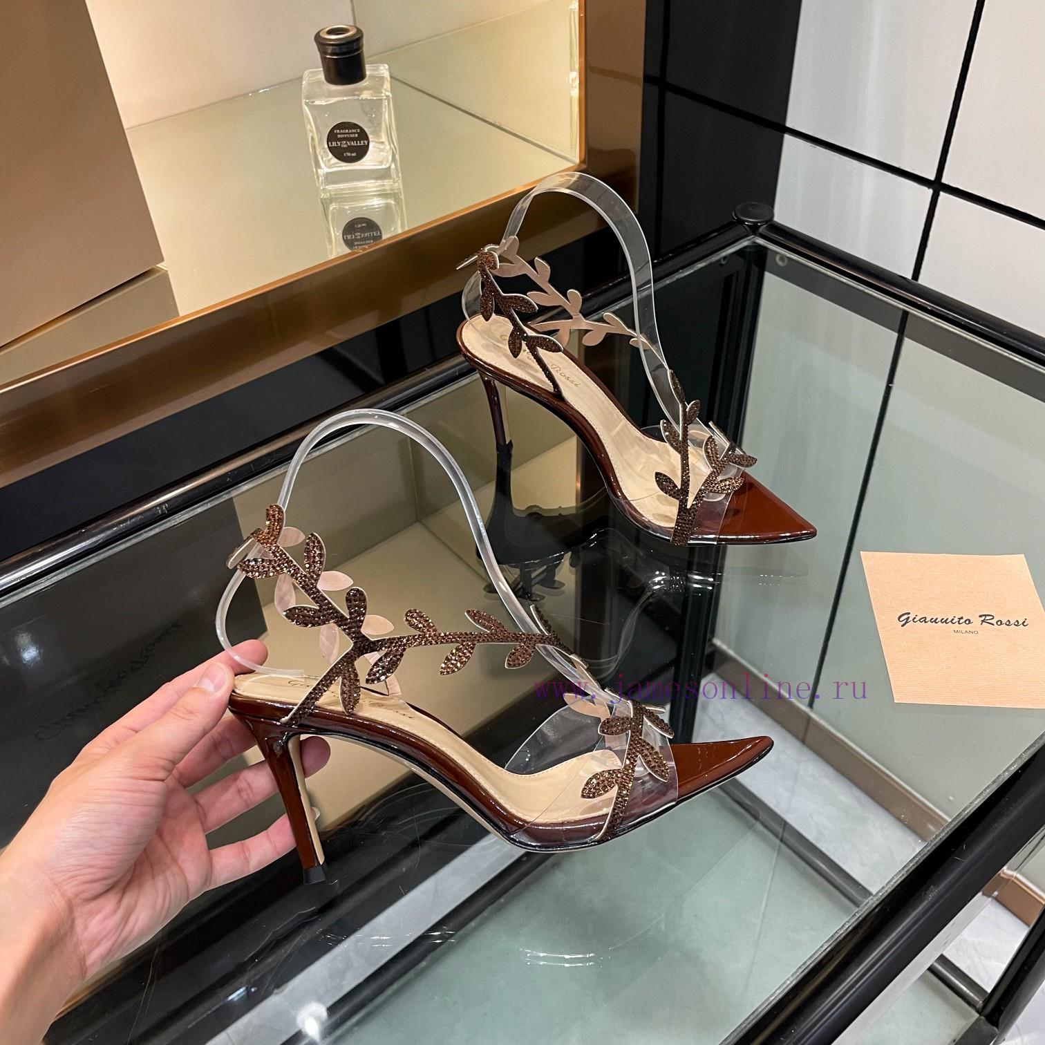 Giannito Rossi 2025 new sandalstop-levelPurchasing QualityThis pair of pointed high-heeled phtwlt1db - Image 4