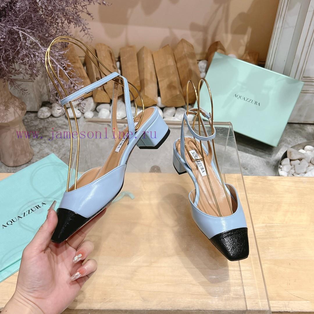 𝑨𝑸𝑼𝑨𝒁𝒛𝒖𝒓𝒂 𝟐𝟒𝒔𝒔 🤍 Top notch square toe women's high heels, this "FrenchFlirt" mid heel shoe lof2bjaq - Image 5