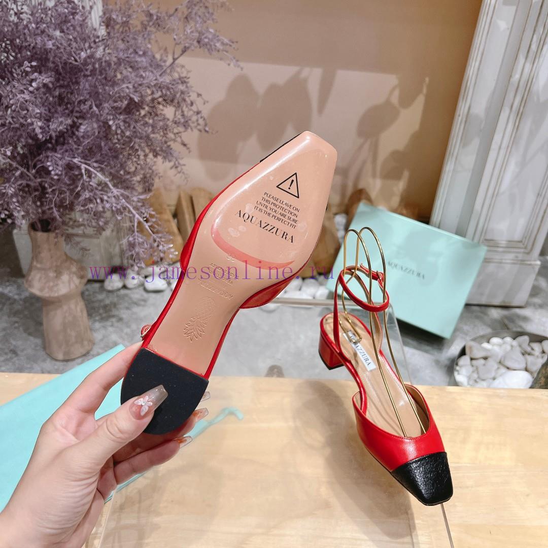 𝑨𝑸𝑼𝑨𝒁𝒛𝒖𝒓𝒂 𝟐𝟒𝒔𝒔 🤍 Top notch square toe women's high heels, this "FrenchFlirt" mid heel shoe afbdhj39 - Image 10