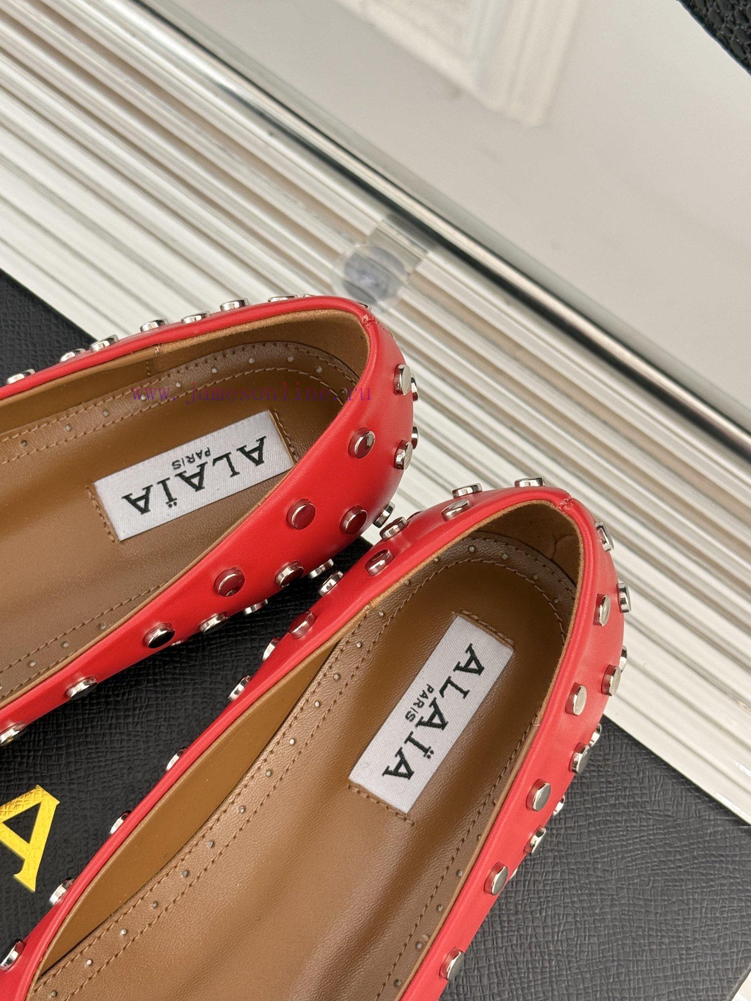 AlAIA | AlAIA 25ss Early Spring New ProductRivet metal head flat bottomed single shoeThis se0d4pwthg - Image 9