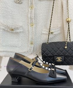 Chanel | Chanel 25C Early Spring New ProductDouble C color blocked bow pearl Mary Jane shoes9fqn28ku